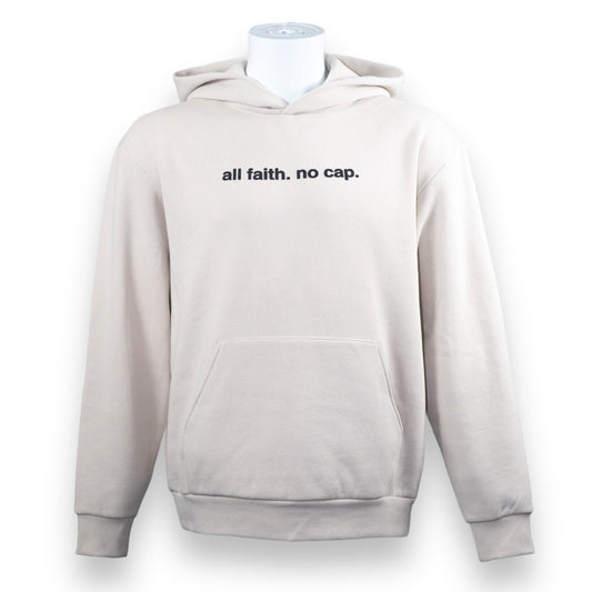 ALL FAITH. NO CAP. Premium Hoodie Hoodies Established In God Ivory Small