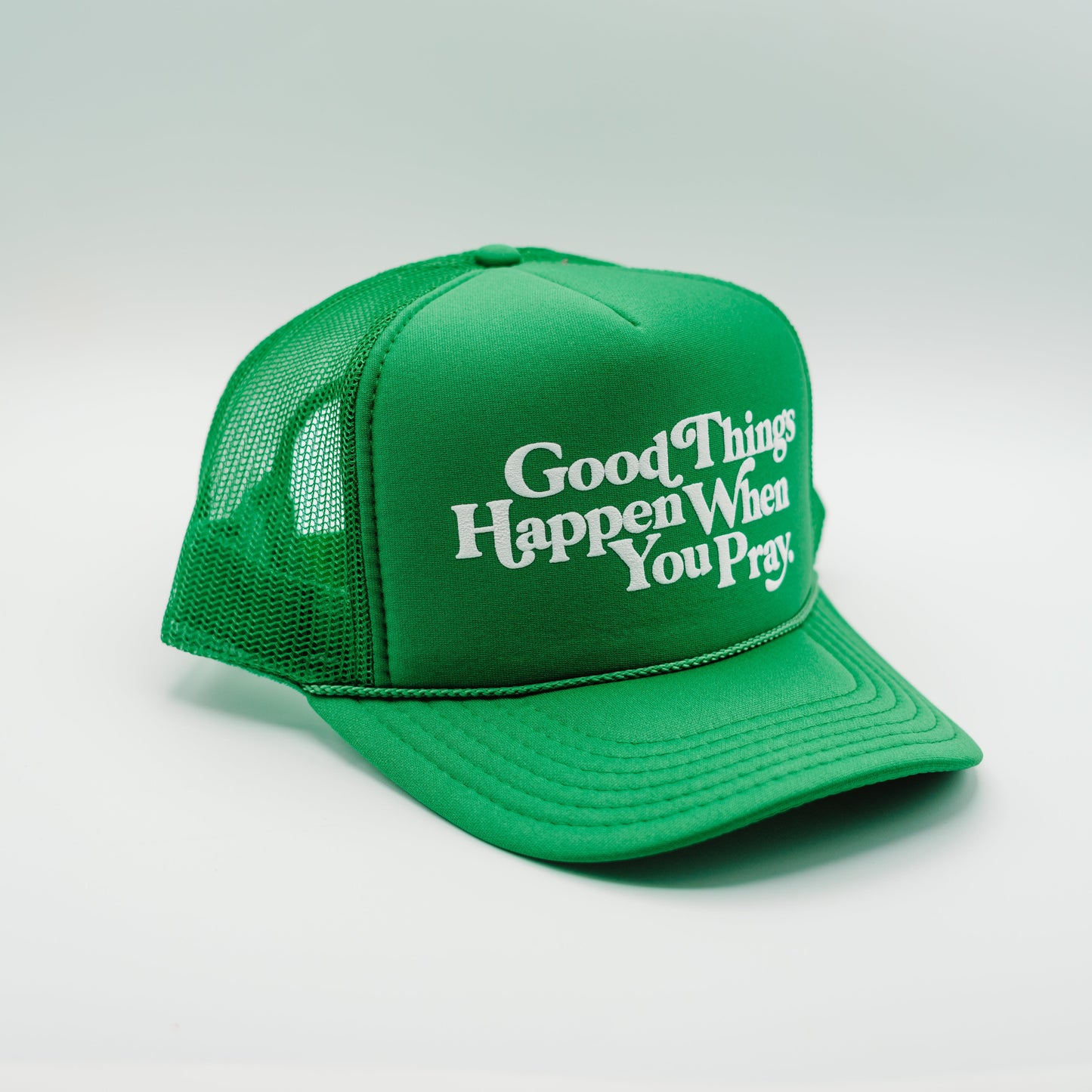 Good Things Trucker Classic Hats Established In God 