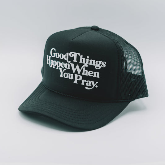 Good Things Trucker Classic Hats Established In God 