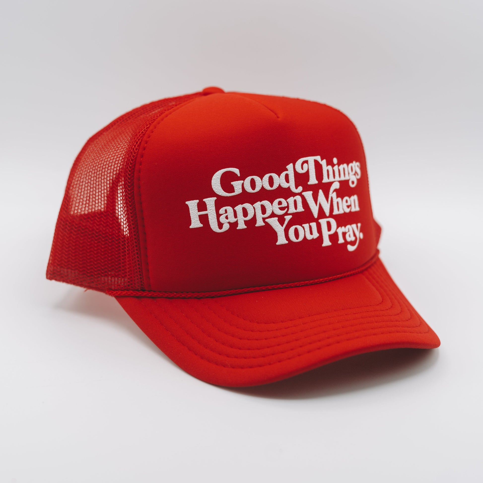 Good Things Trucker Classic Hats Established In God 