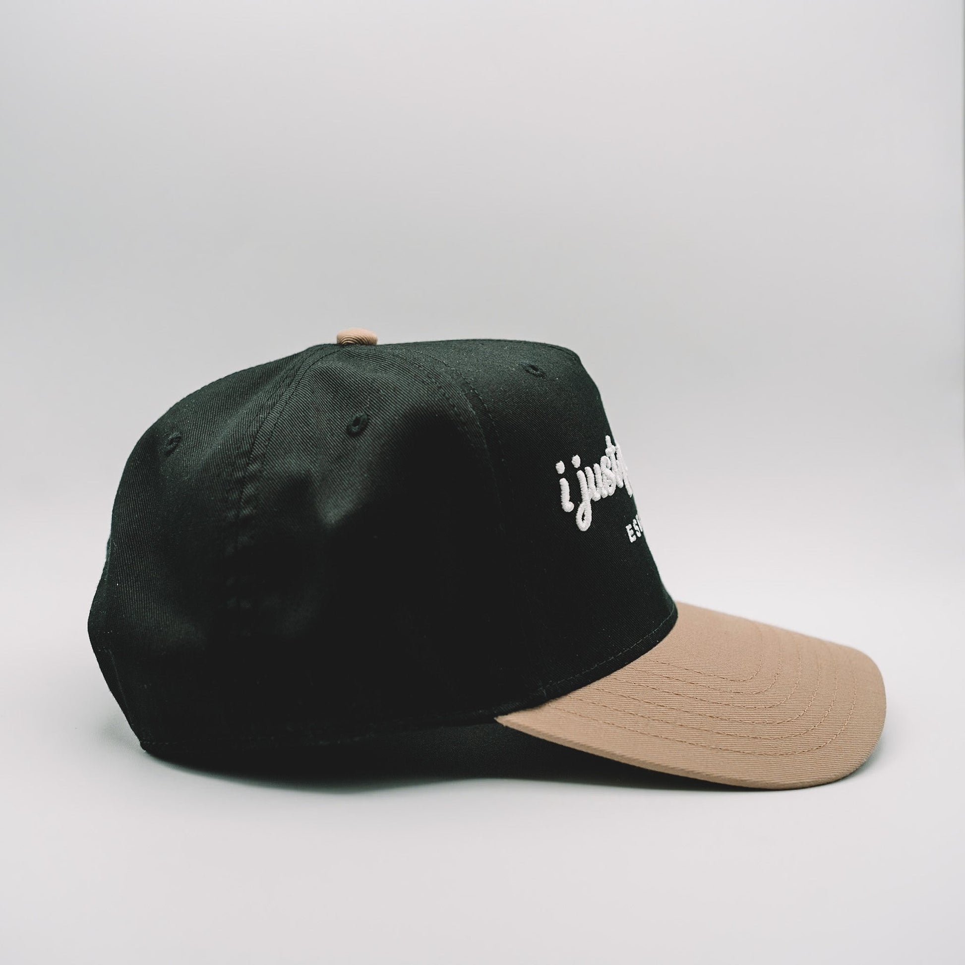 Pray A Lot. Signature Snapback // Black & Tan Hats Established In God 