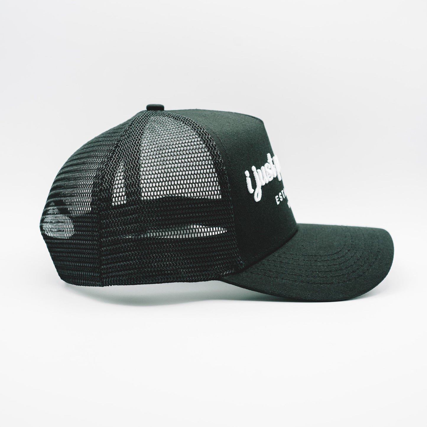 Pray A Lot. Signature Trucker // Black & White Hats Established In God 