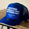 MORE LOVE Trucker - Royal Blue Hats Established In God