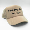 Pray Alot. Trucker "BLK Edition" Hats Established In God Beige