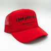 Pray Alot. Trucker "BLK Edition" Hats Established In God Red