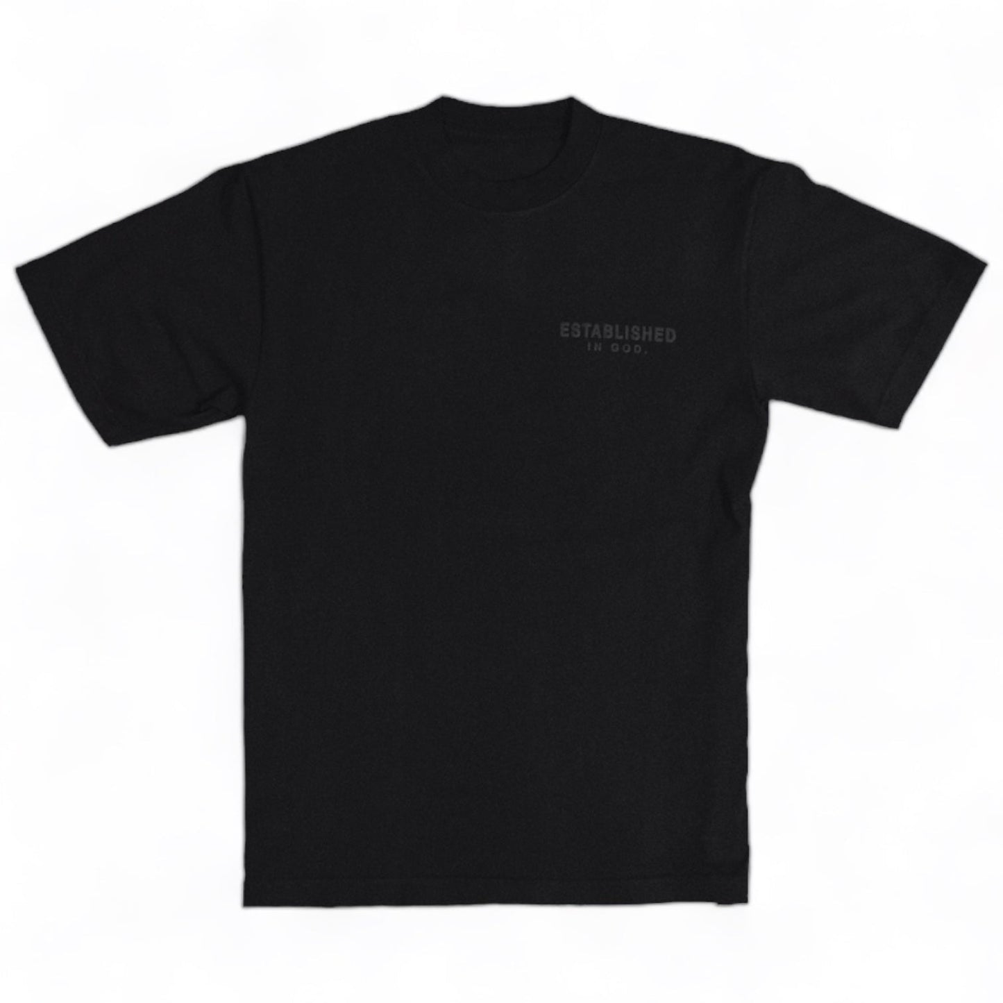 Established In God. Essentials Tee T-Shirts Established In God Small Black 