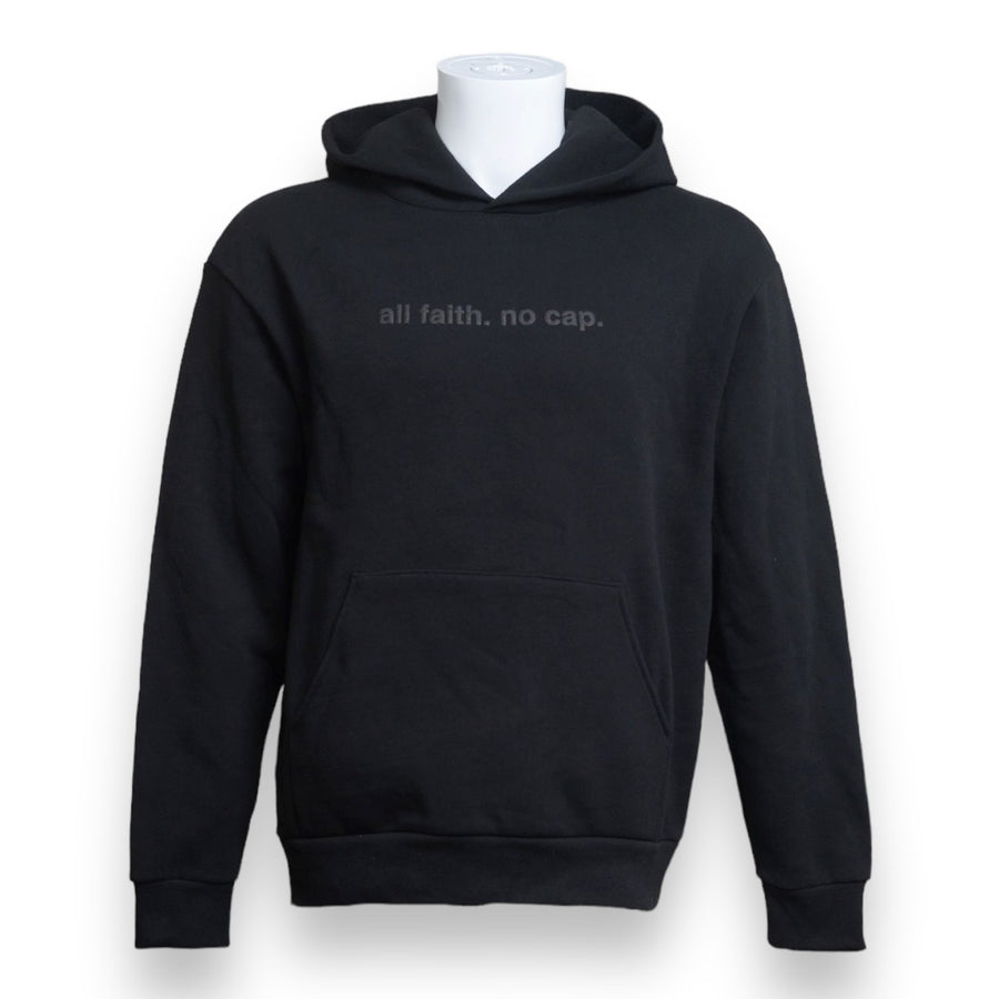 ALL FAITH. NO CAP. Premium Hoodie Hoodies Established In God Black Small 