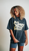 ALL THINGS THROUGH CHRIST. Crew Neck T-Shirts Established In God